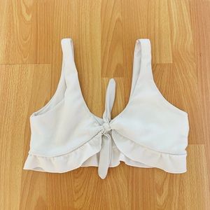 Zaful White tie bathing suit